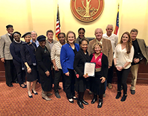 Optimist Club Proclamation at Council Meeting 217x170