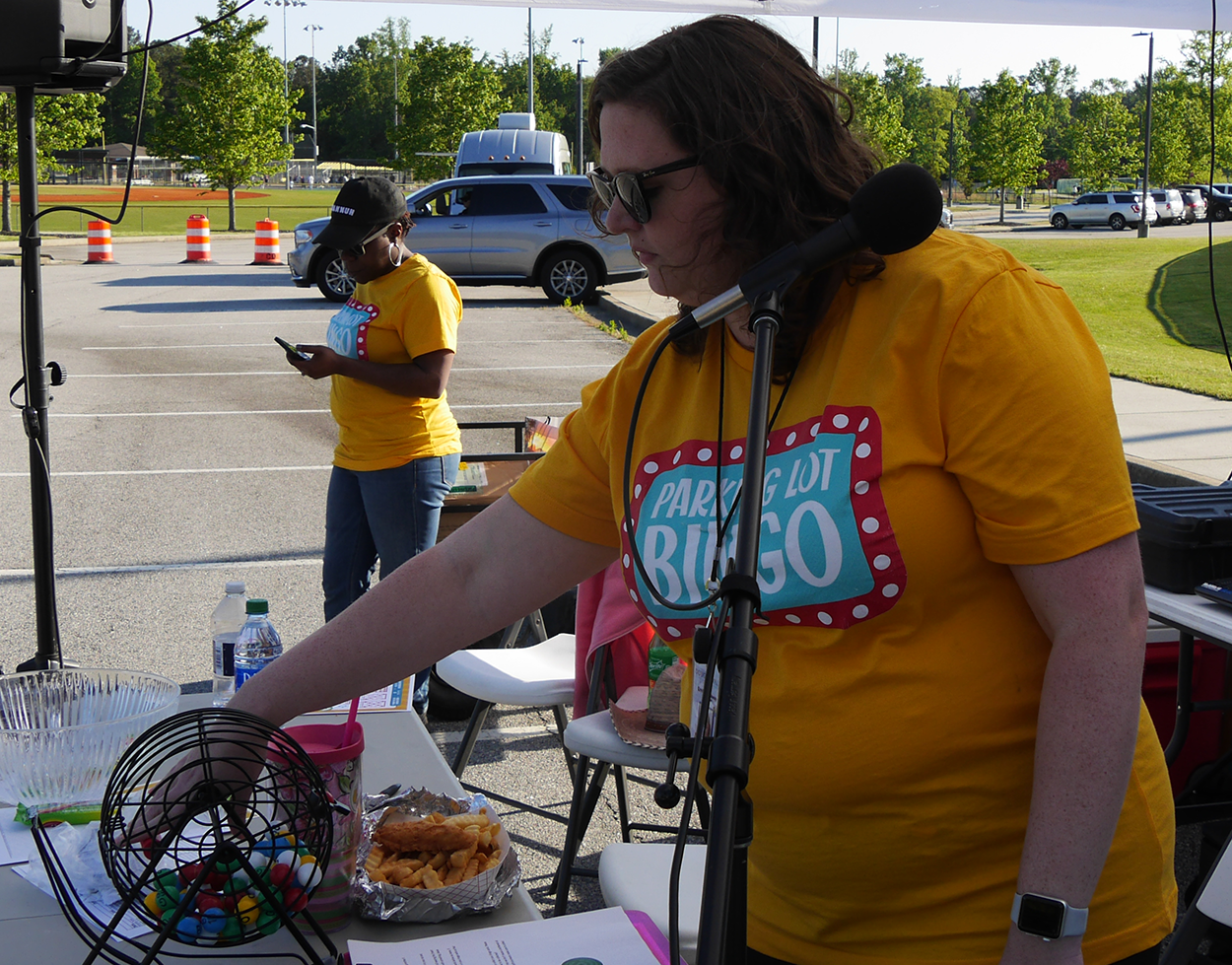 Emily spins the wheel