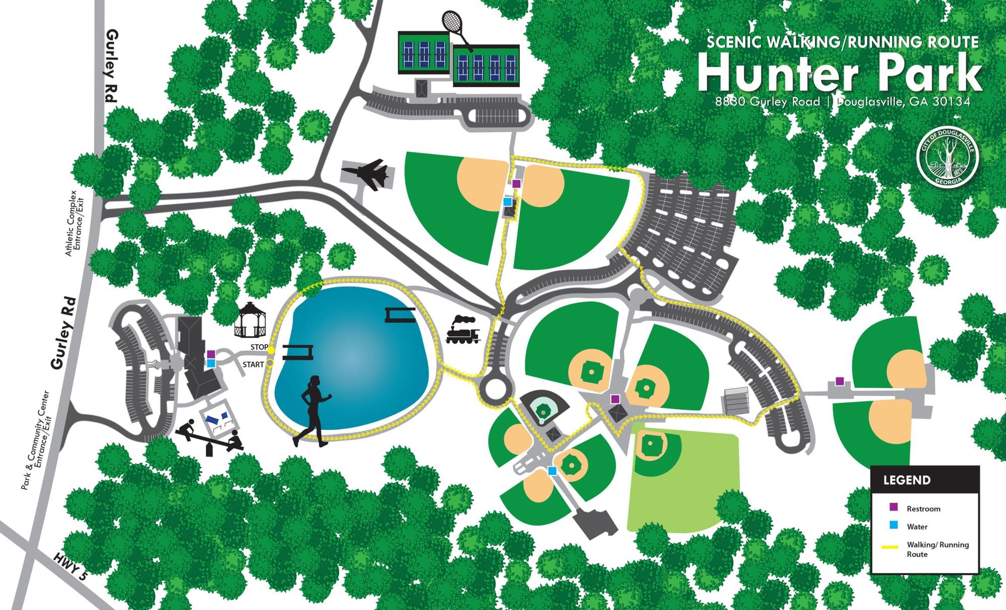 Hunter Park Map walking track