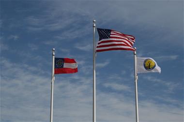 flags flying